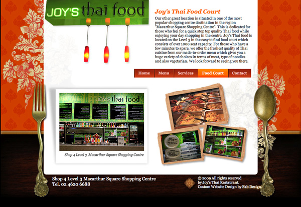 Joy's Thai Restaurant by Fab Web Design