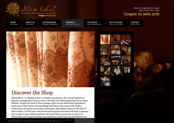 Mumsabai Thai Massage and Day Spa by Fab Web Design