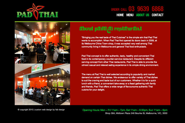 Pad Thai Restaurant by Fab Web Design